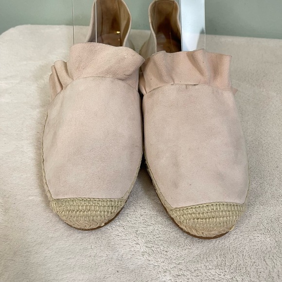 Michael Kors Women's Cream Slip On Suede Round Toe Espadrille Loafers Size 6 - Picture 5 of 12